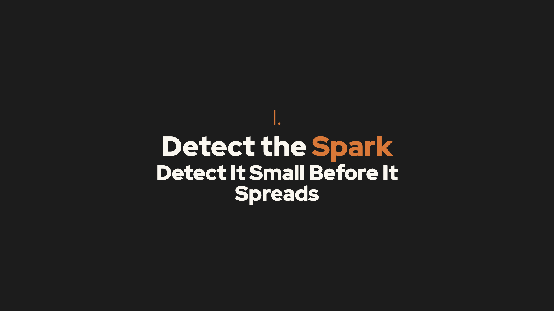 Point I: Detect the Spark