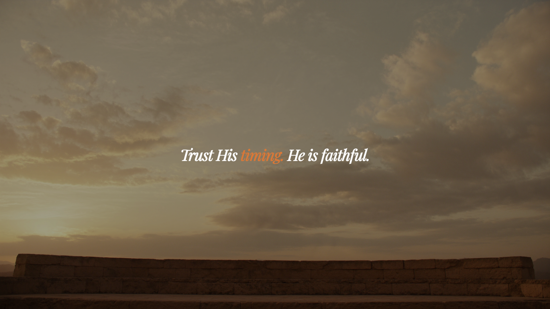 God is on-time