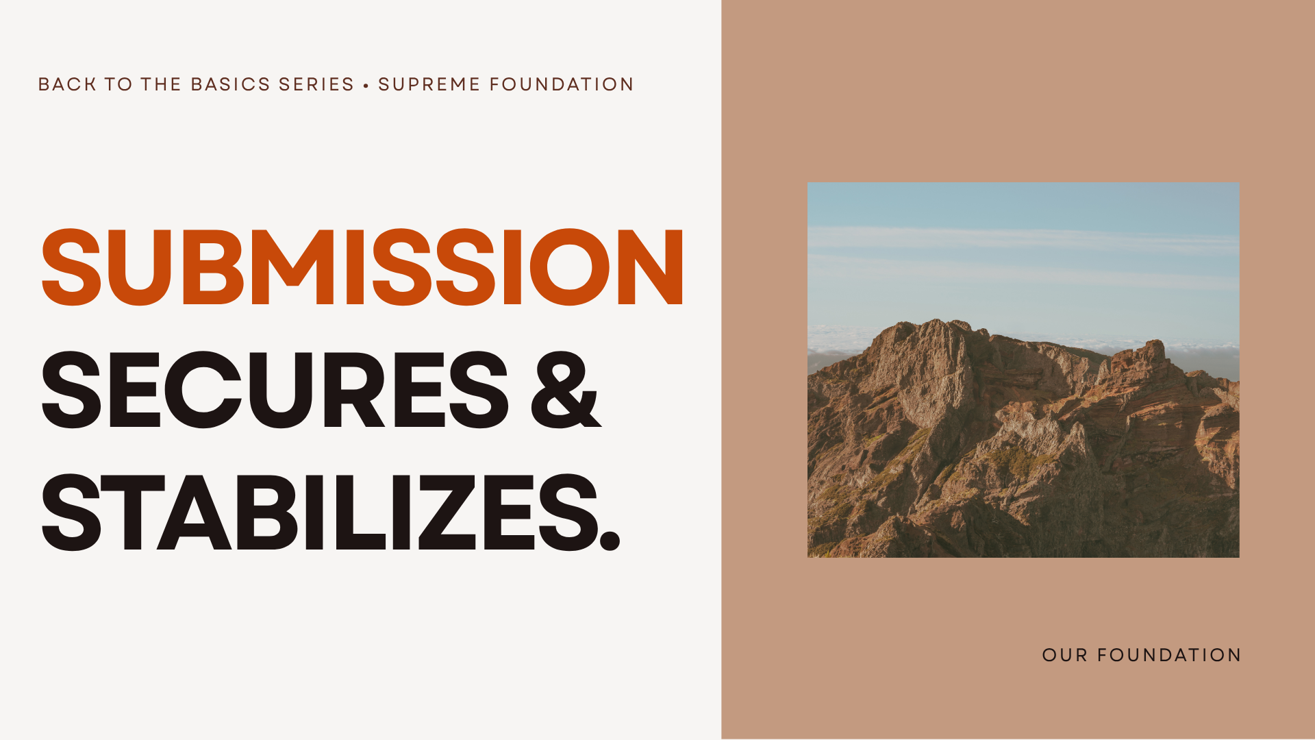 Submission Secures and Stabilizes