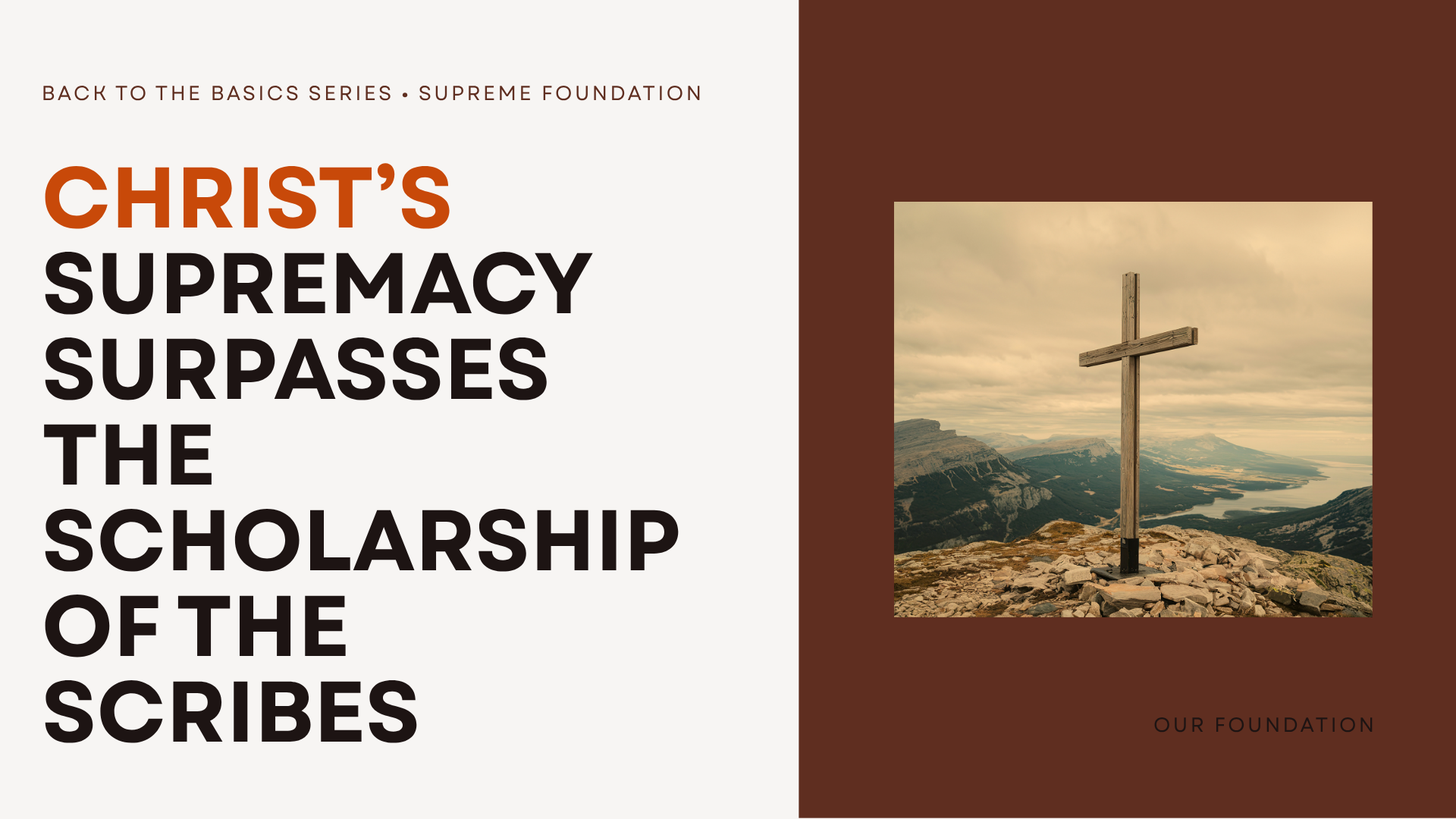 Christ's Supremacy