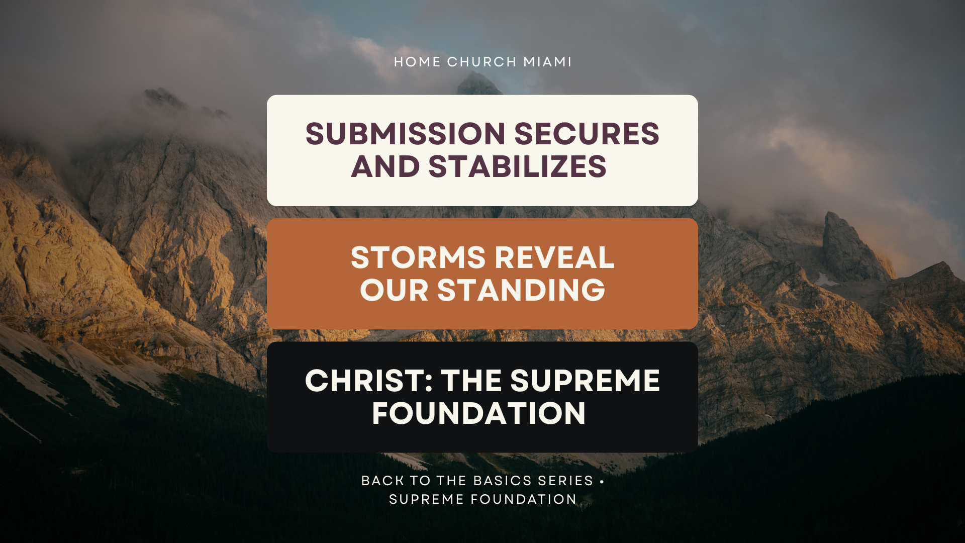 Supreme Foundation sermon summary slide