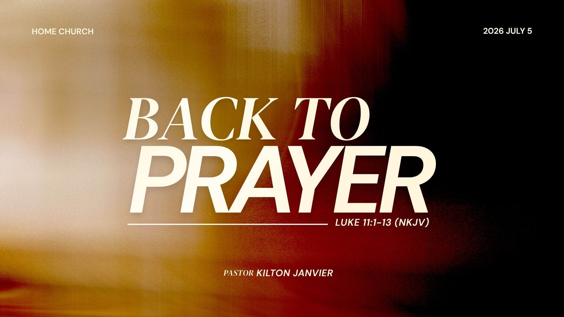 Back to Prayer